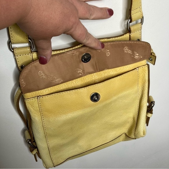Fossil vintage yellow leather crossbody bag - Picture 8 of 8